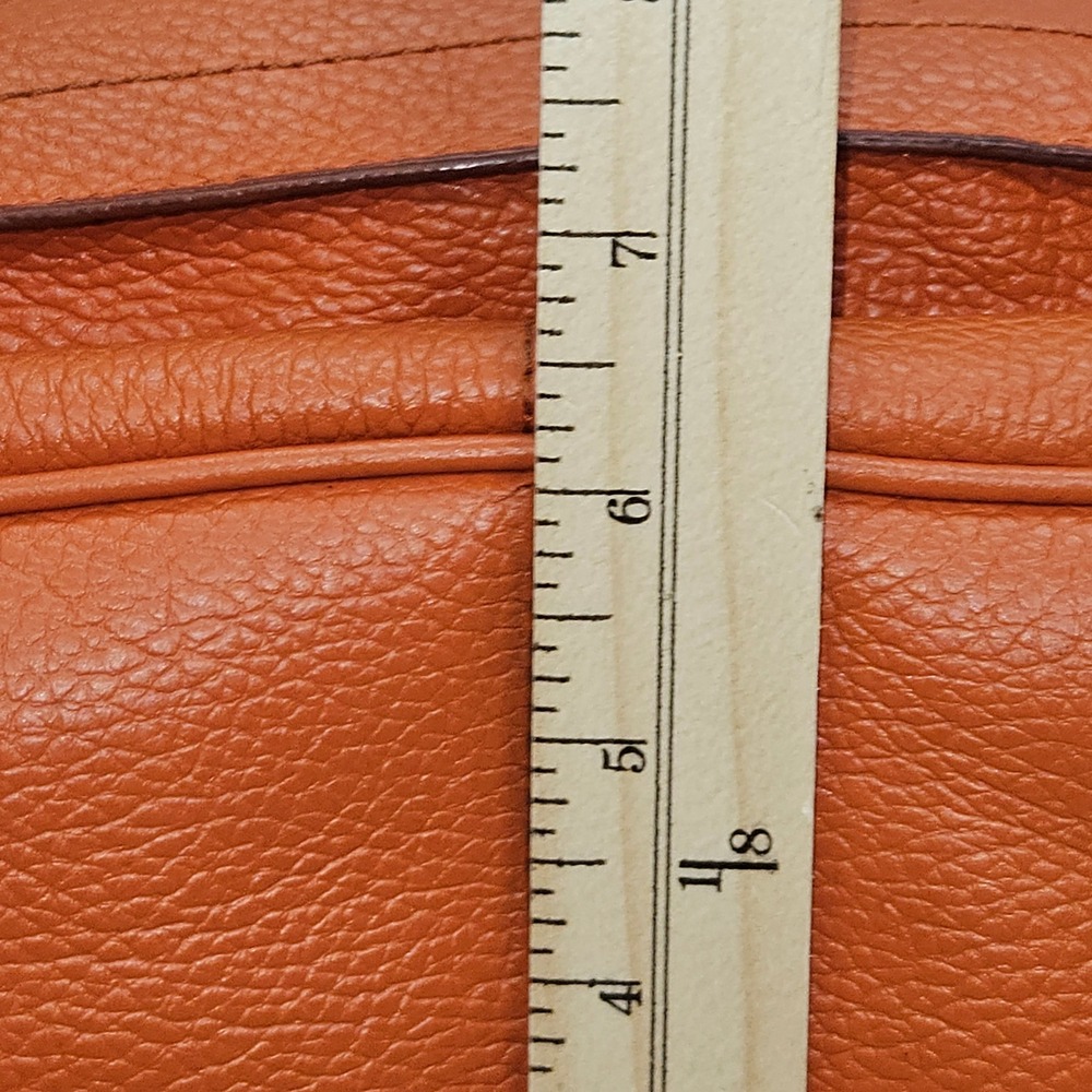 Banana Republic Orange Pebbled Genuine Leather Melissa Hobo Shoulder Bag - Picture 14 of 16